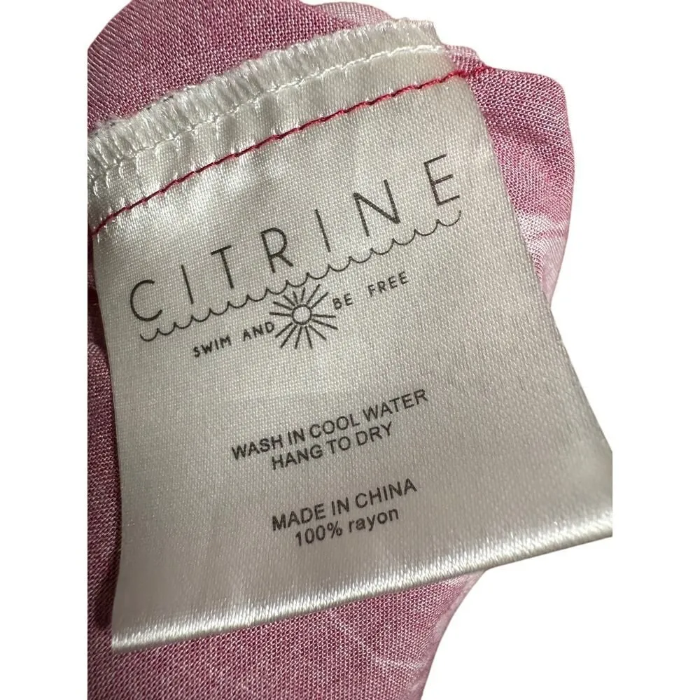 CITRINE Swim Shirt Dress in Pink Lotus Sz. L Size L - Image 5