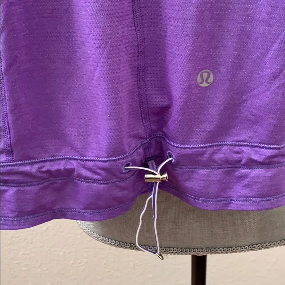 Lululemon purple tank top small 4 6 drawstring Excellent Condition RARE HTF - Image 4