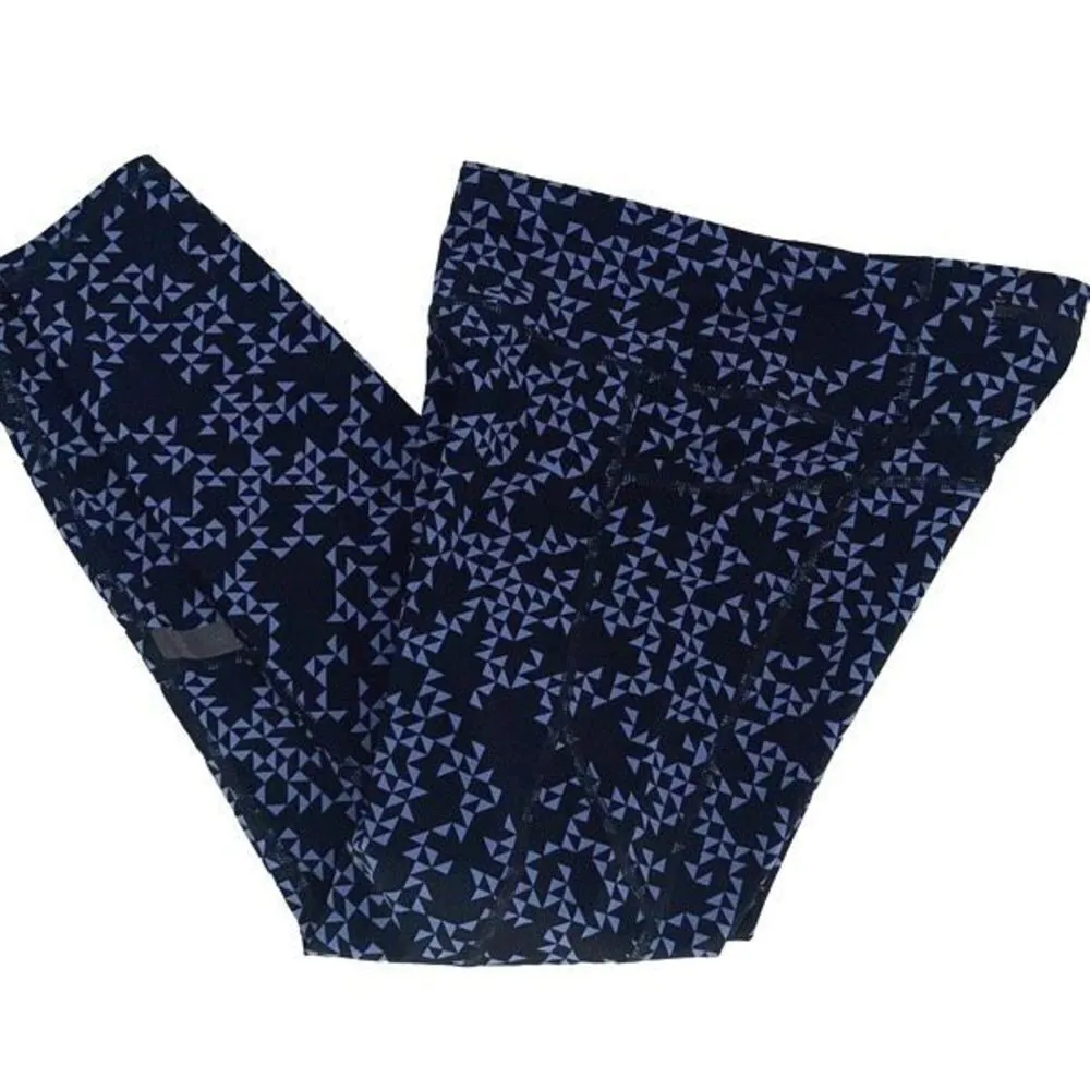 Sweaty Betty Womens Geo Print Zero Gravity 7/8 Hi-Rise Leggings Blue Black Small - Image 5