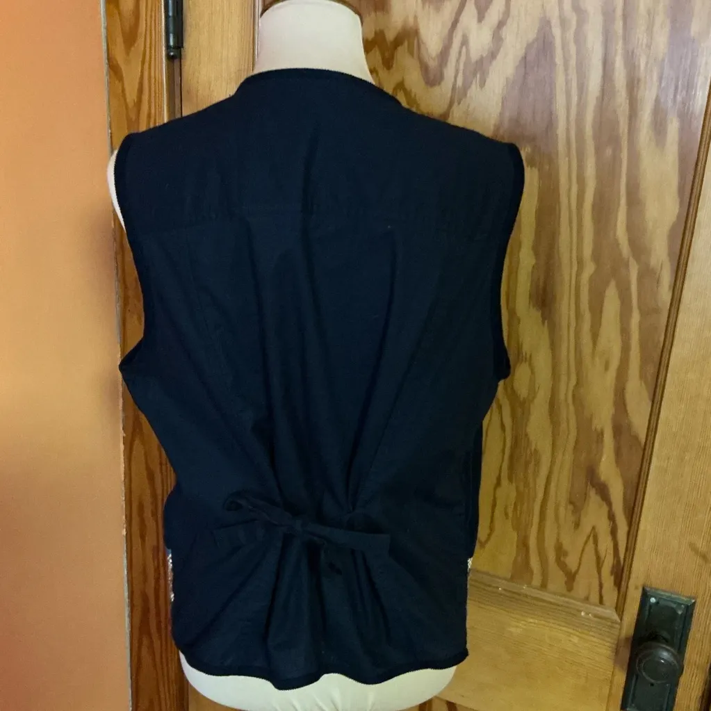 Vtg 90s corduroy embroidered scarecrow vest Size L - Image 11