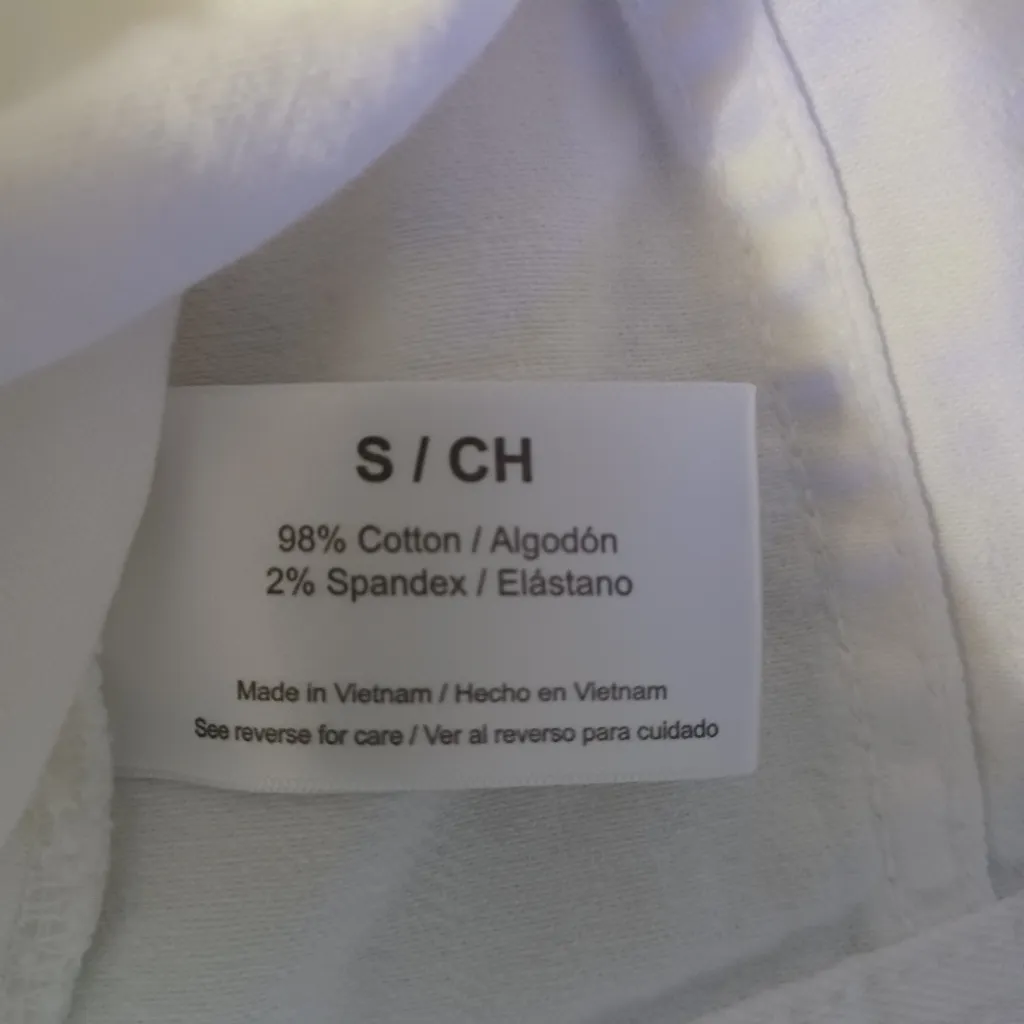 The Limited  womens small white button front jean jacket stretch - Image 6