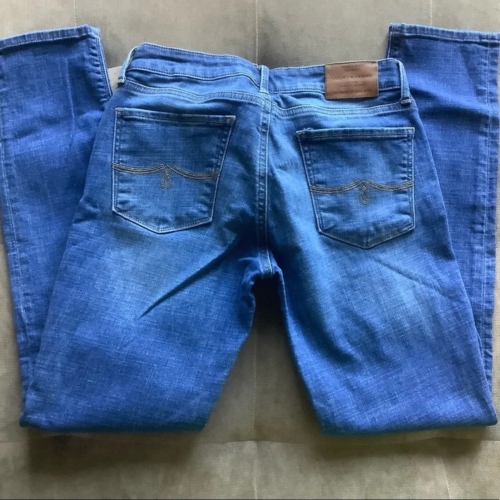 Lucky brand Lolita skinny denim jeans low rise size 4/27 straight leg - Image 12