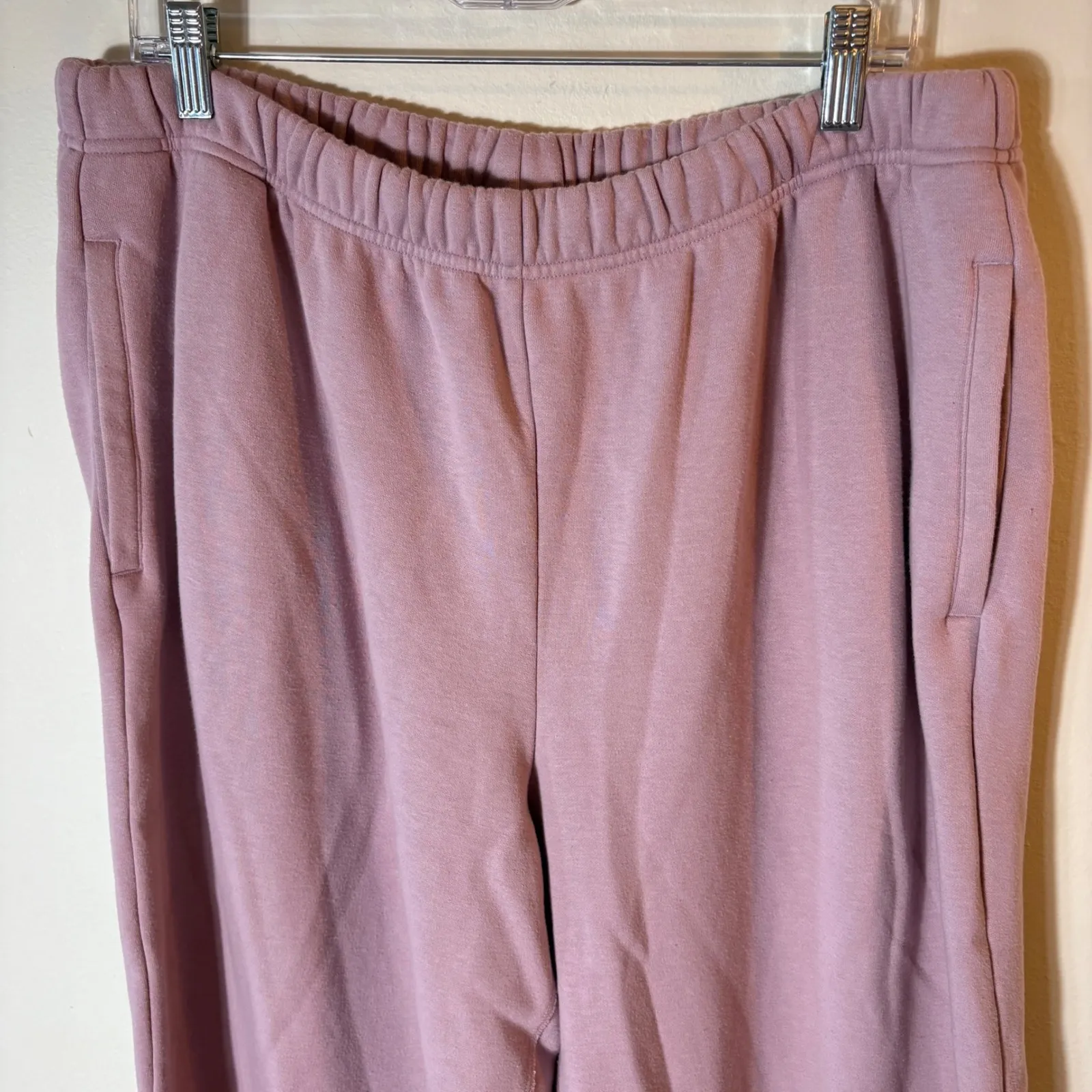 SKIMS Cotton Fleece Wide‎ Leg Joggers Size XL - Image 2