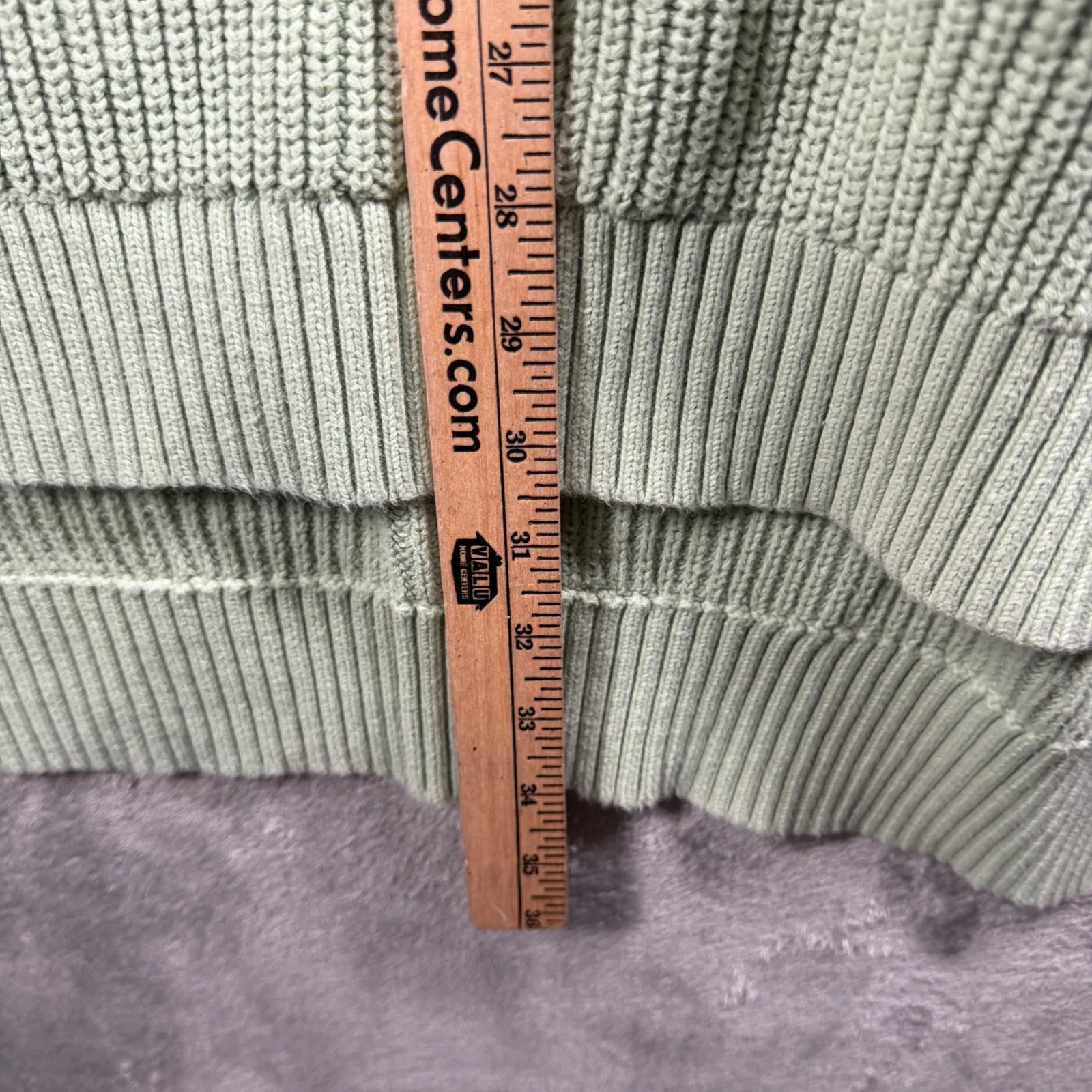 Free People Brookside Sweater Mint Green Oversized Chunky Rib Knit Slouchy XS/S - Image 11