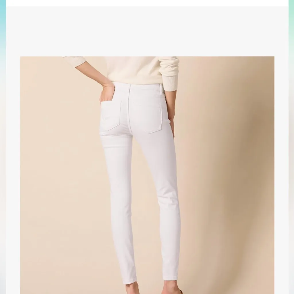 Amazon Essentials White Skinny Jeans Minimalist Style MSRP $24 Size 12 - Image 10