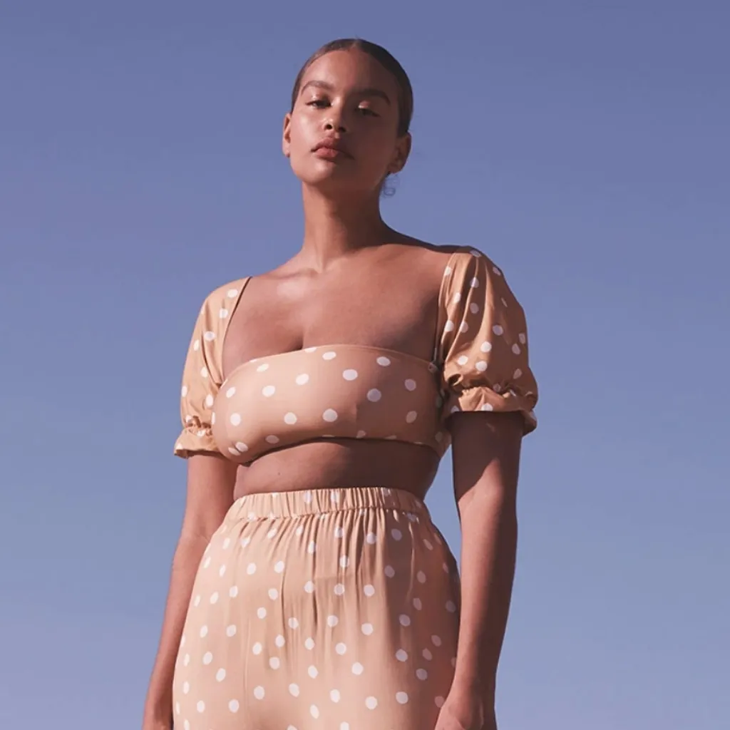 {Peony} Brand New Puff Bandeau Bikini Top - Image 3