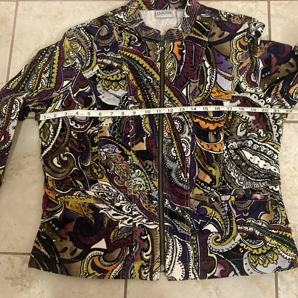 Chico’s Paisley Printed Corduroy Jacket - Image 6
