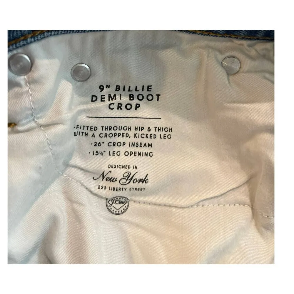 J Crew 9" Billie Demi Boot Crop Light Wash Jeans Size 32 NWT Cropped Kick Leg - Image 11