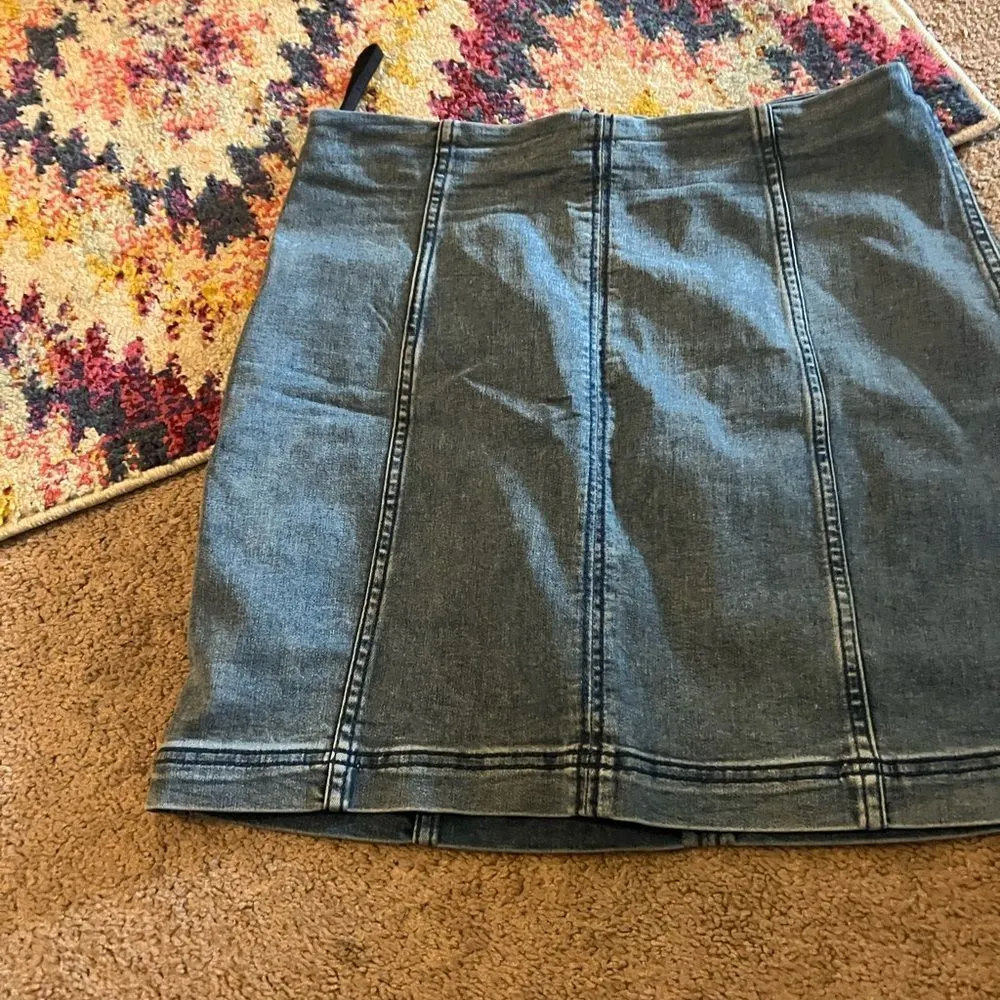 Free people denim skirt 12 - Image 4