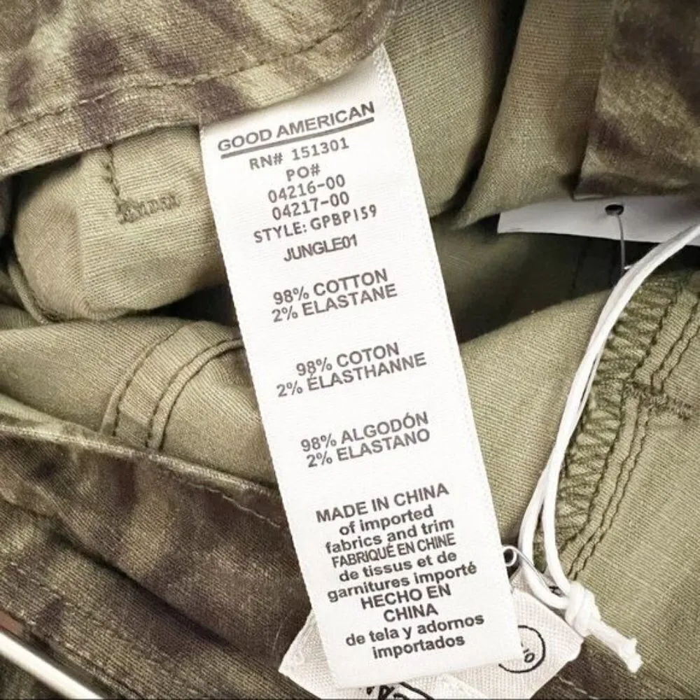 NWT Good American Tie Waist Trouser Pants in Jungle Green‎ Contemporary Size 25 - Image 8