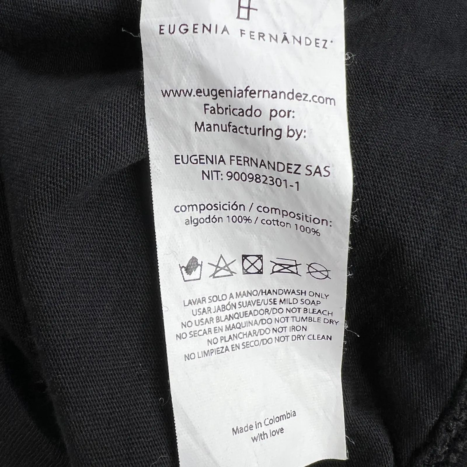 Eugenia Fernandez Floral Ruffle Shoulder Black Statement T - Image 9