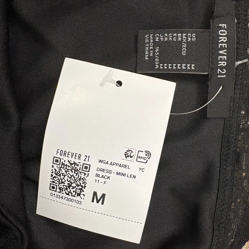 NWT Forever 21 Off Shoulder Bodycon Lace Floral Mini Dress Medium Whimsigoth - Image 7