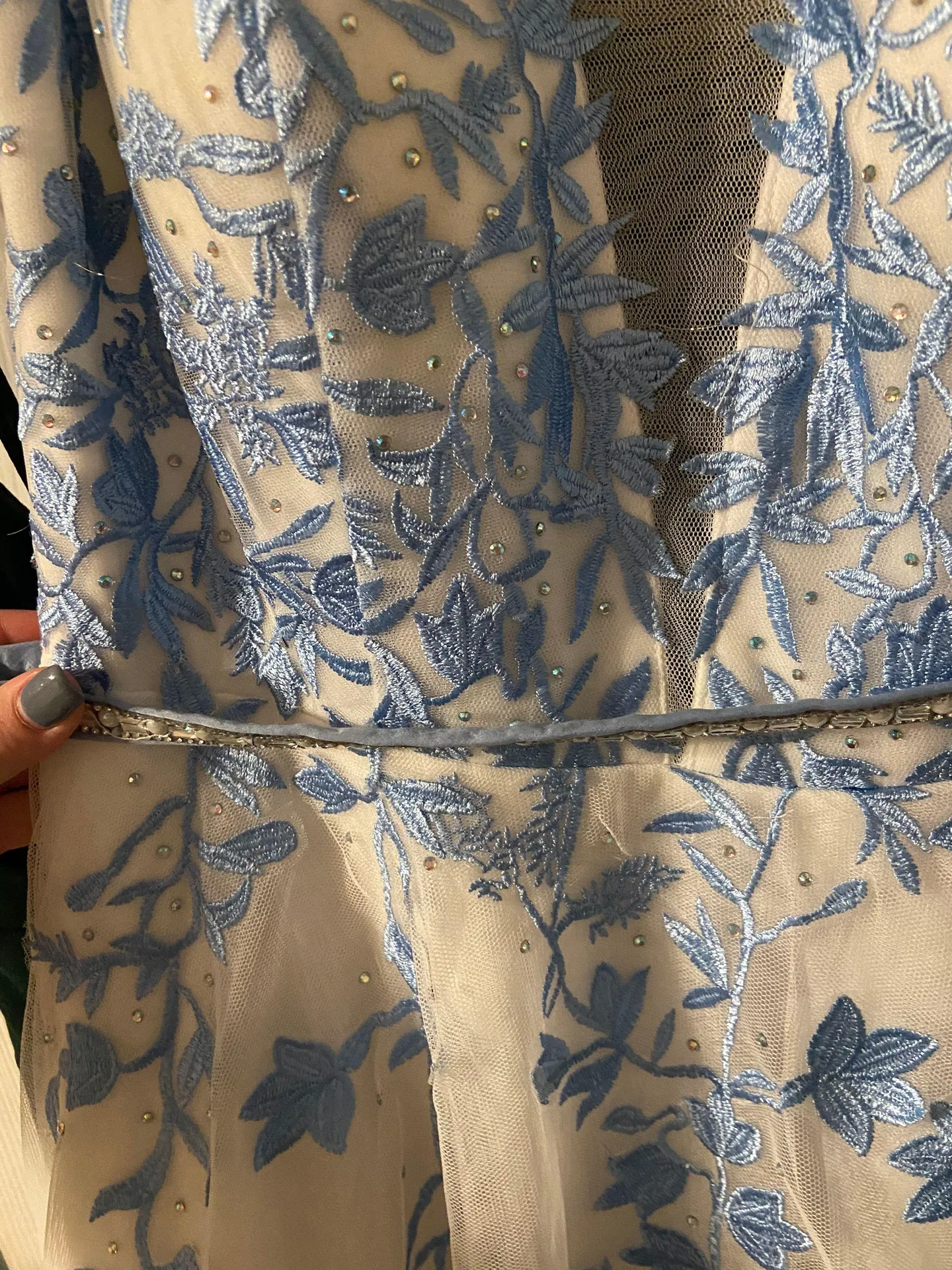 Prom Dress Blue Size 8 - Image 2