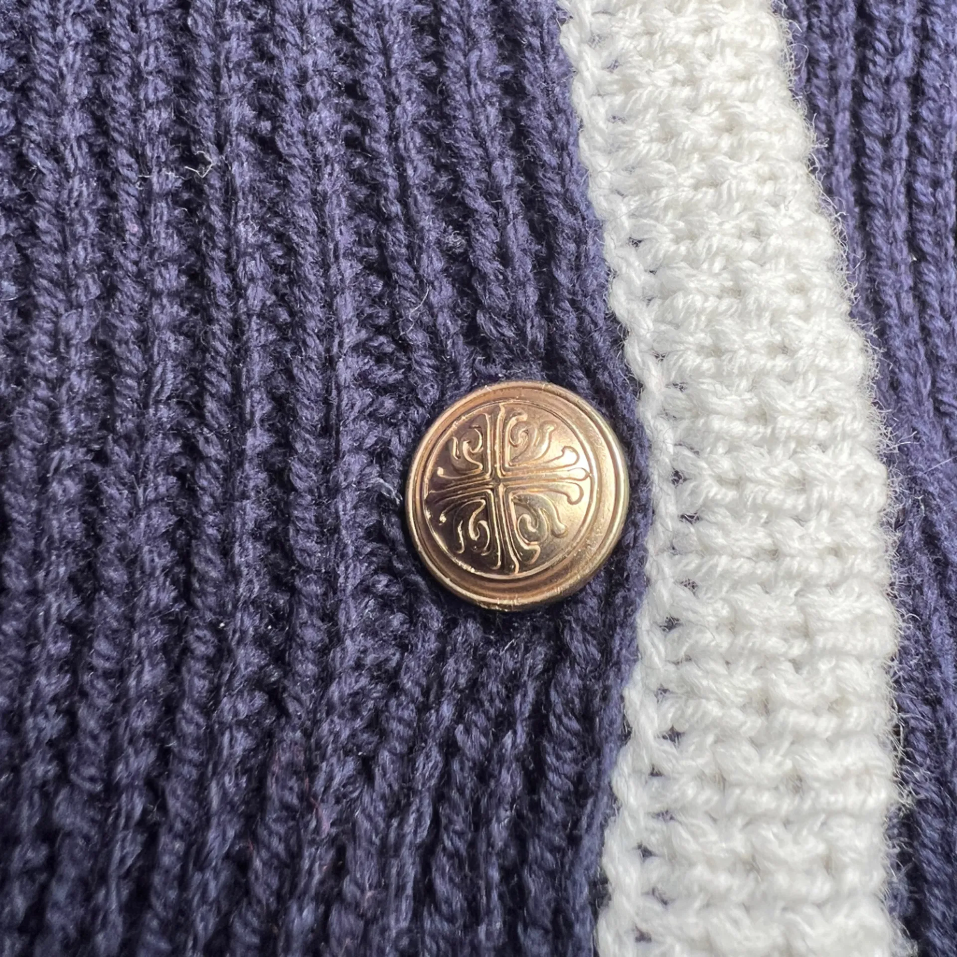 Sincerely Jules Women’s 2Pc Navy Knit Sweater Set,Vest+Wide/Flare leg Pants|SZ:S Blue - Image 10