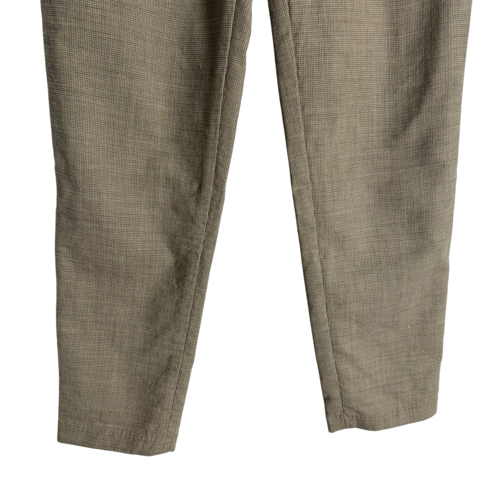 Rachel Comey Tan Houndstooth Wool High Rise Tapered Pants Size Small - Image 5