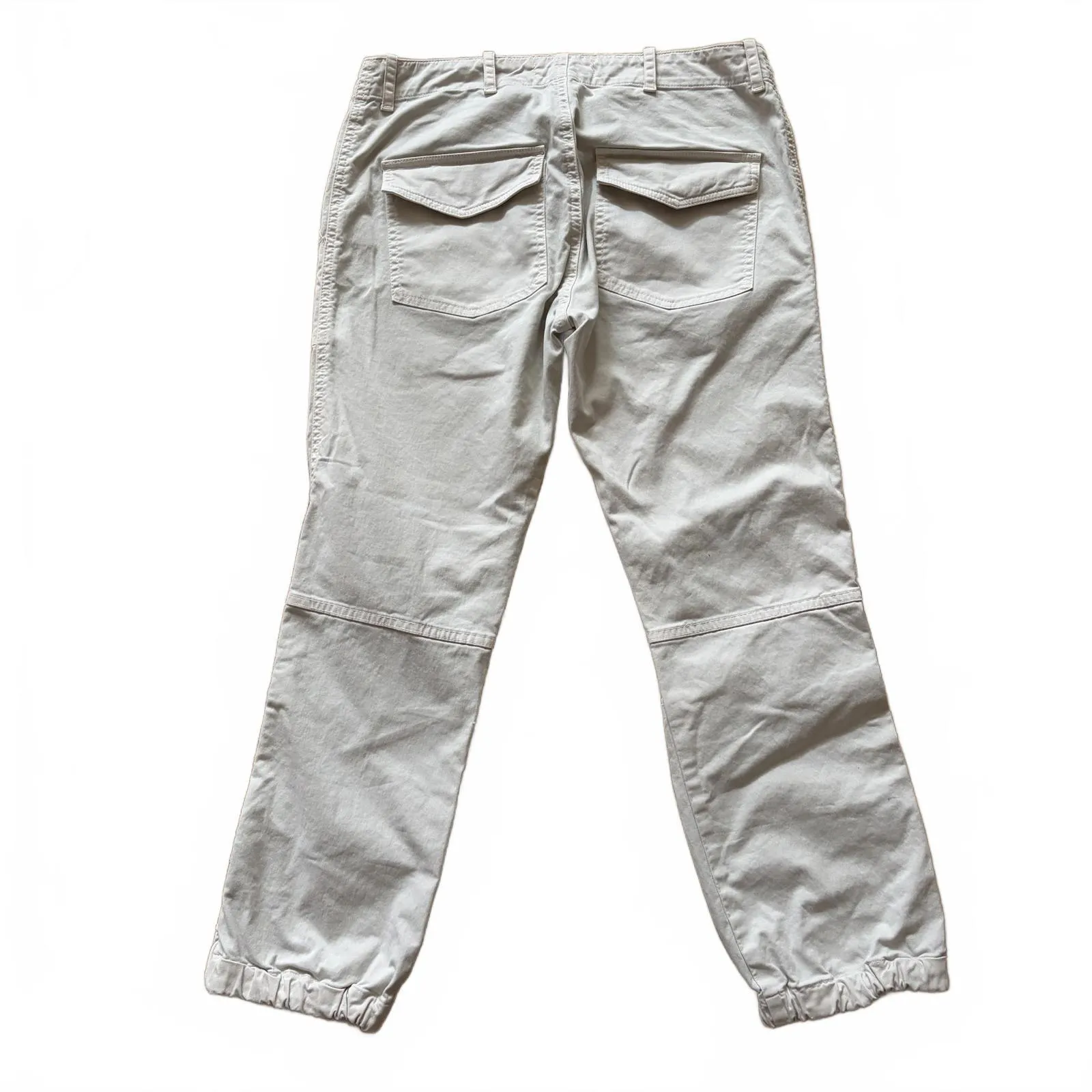 Nili Lotan Cropped Military Pants Tapered Twill Eggshell Women's Size 2 - Image 4