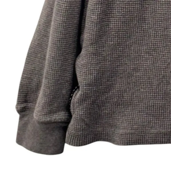 Eddie Bauer  Waffle Knit Thermal Shirt Gray Small - Image 5