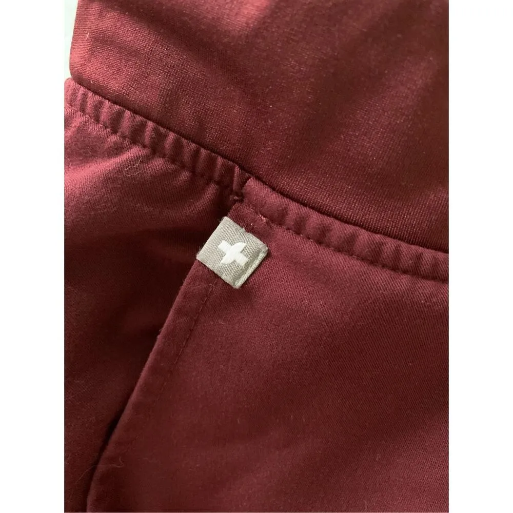 FIGS joggers maroon burgundy women's size medium petite - Image 3