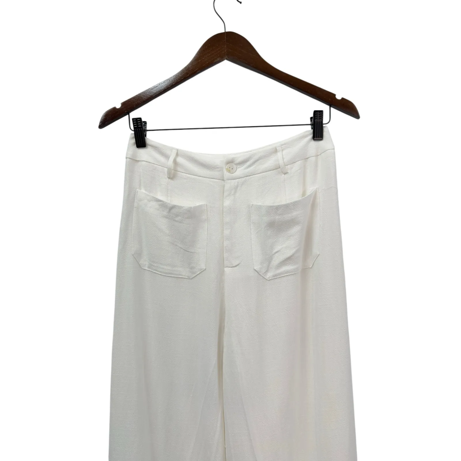 Lulus Breezy Versatility White Linen Wide - Image 4