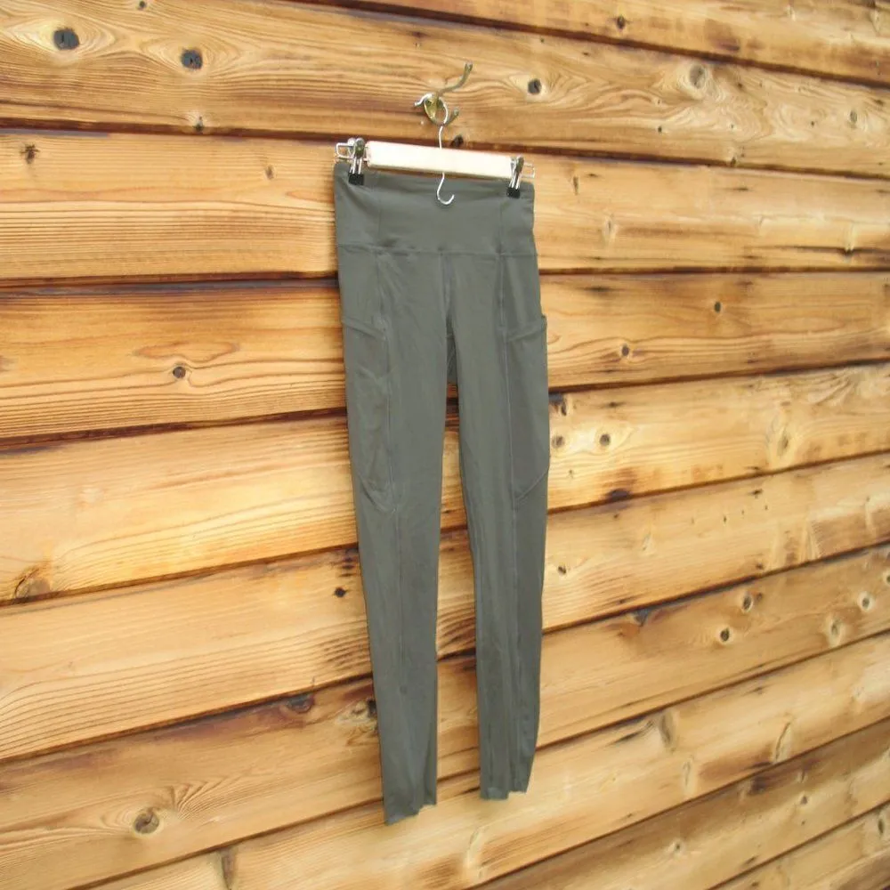 Lululemon womens Fast and Free Tight 25" Non Reflective Olive - Image 4