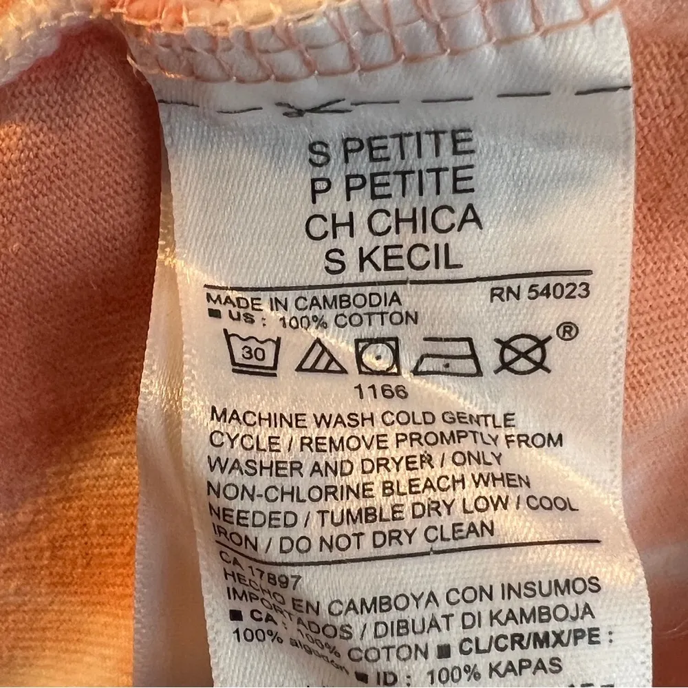 Old Navy Size Small Petite Tie Dye Shirt/Mini Dress Short Sleeves Crewne… - Image 4