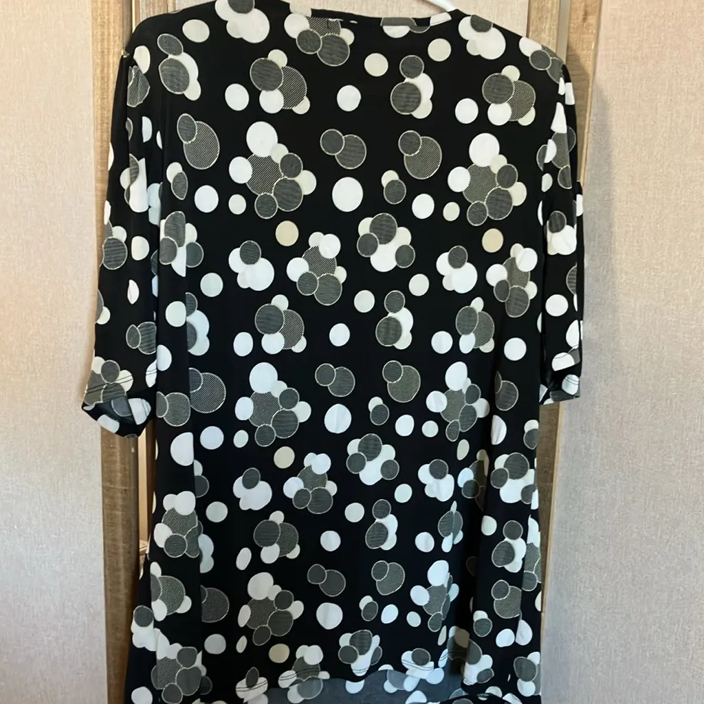 FINAL MARKDOWN BYdesign Polka Dot Blouse 1X Black - Image 6