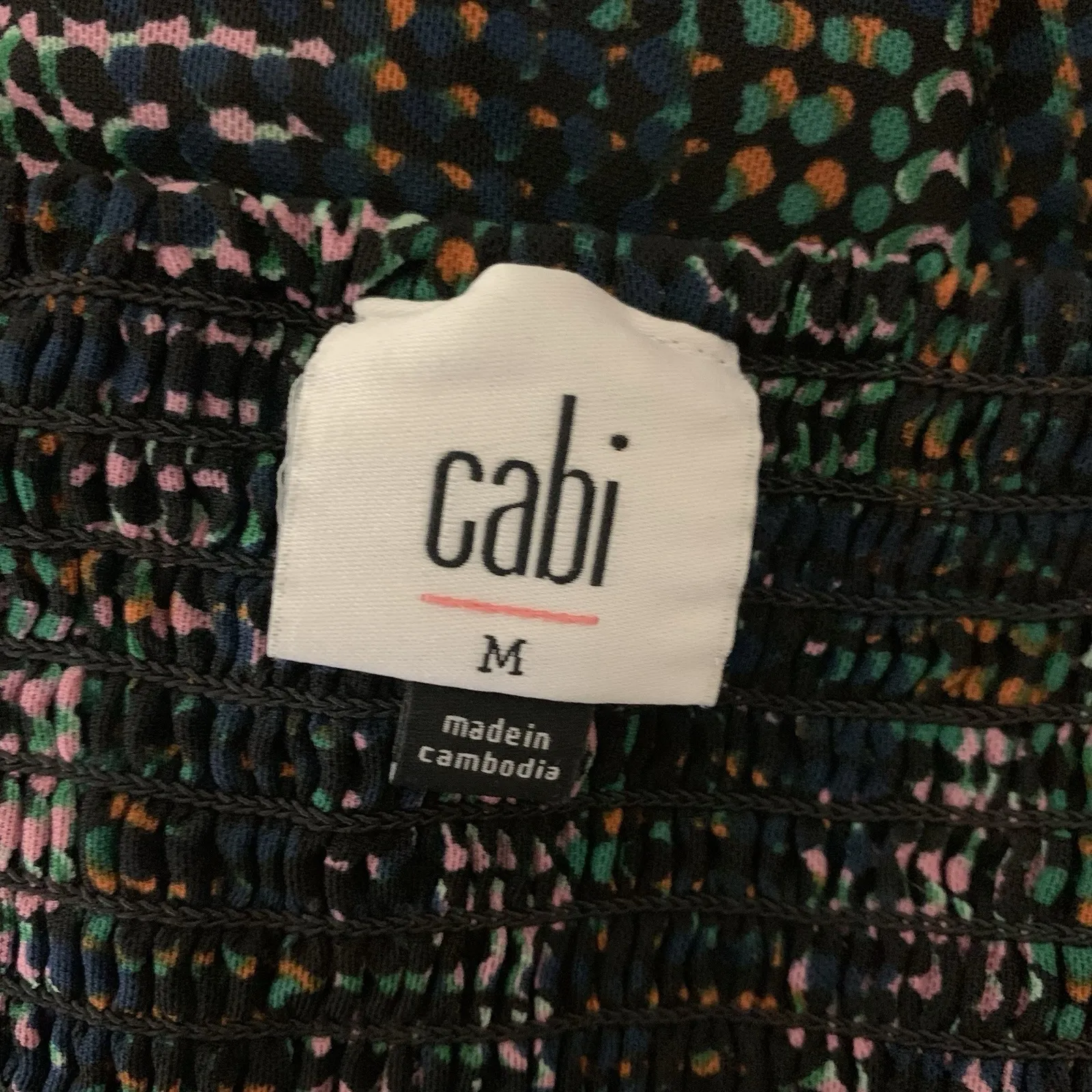 Cabi Sweetheart Neck Ruched Puff Sleeve Midi Dress Multicolor Plaid Medium - Image 4