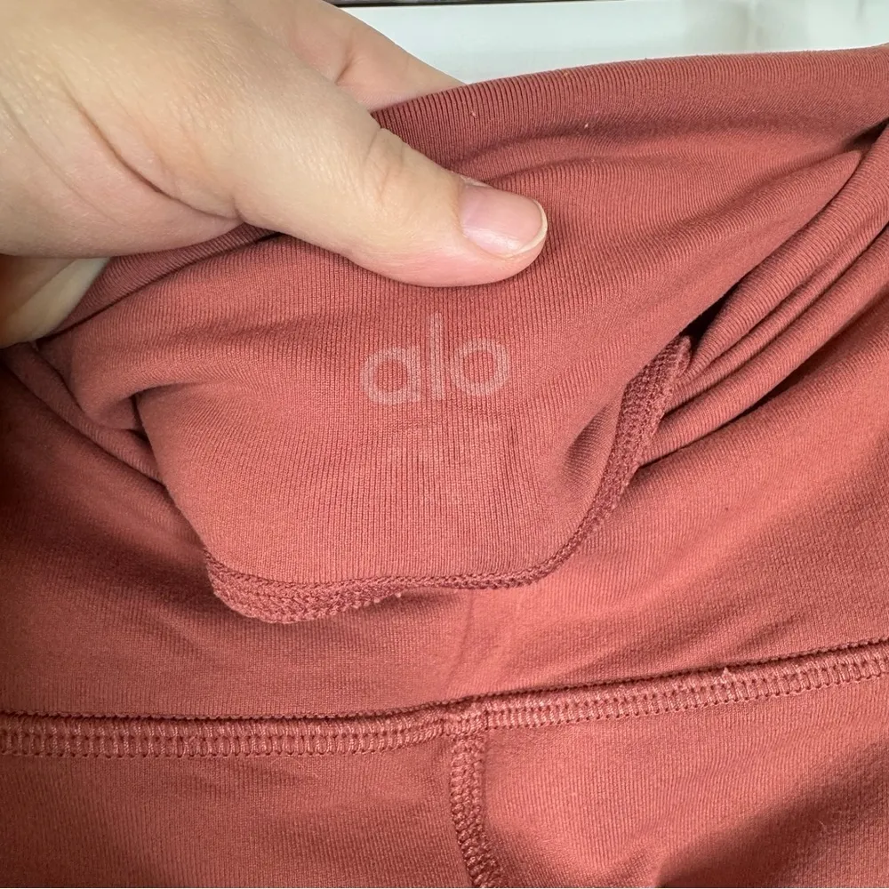 Alo‎ Yoga Mauve Mesh Criss Cross Leggings Size Xsmall - Image 6