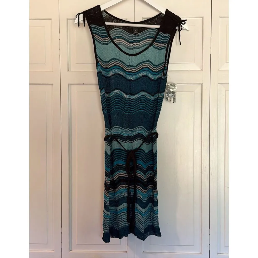 I.N.C. NWT International concepts blue chevron knit dress coverup M Size M - Image 3