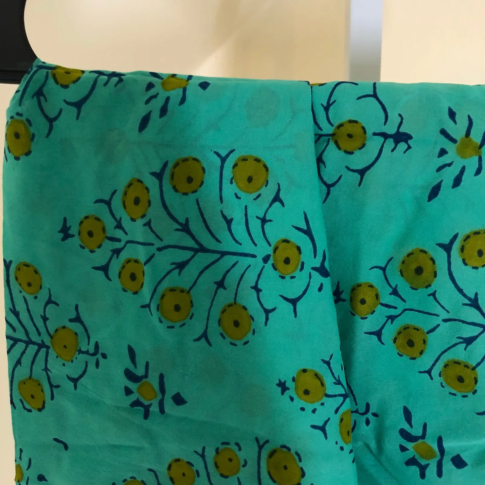Gap EUC Women's Green Yellow Floral Pool Wrap Sarong Skirt One Size - Image 3