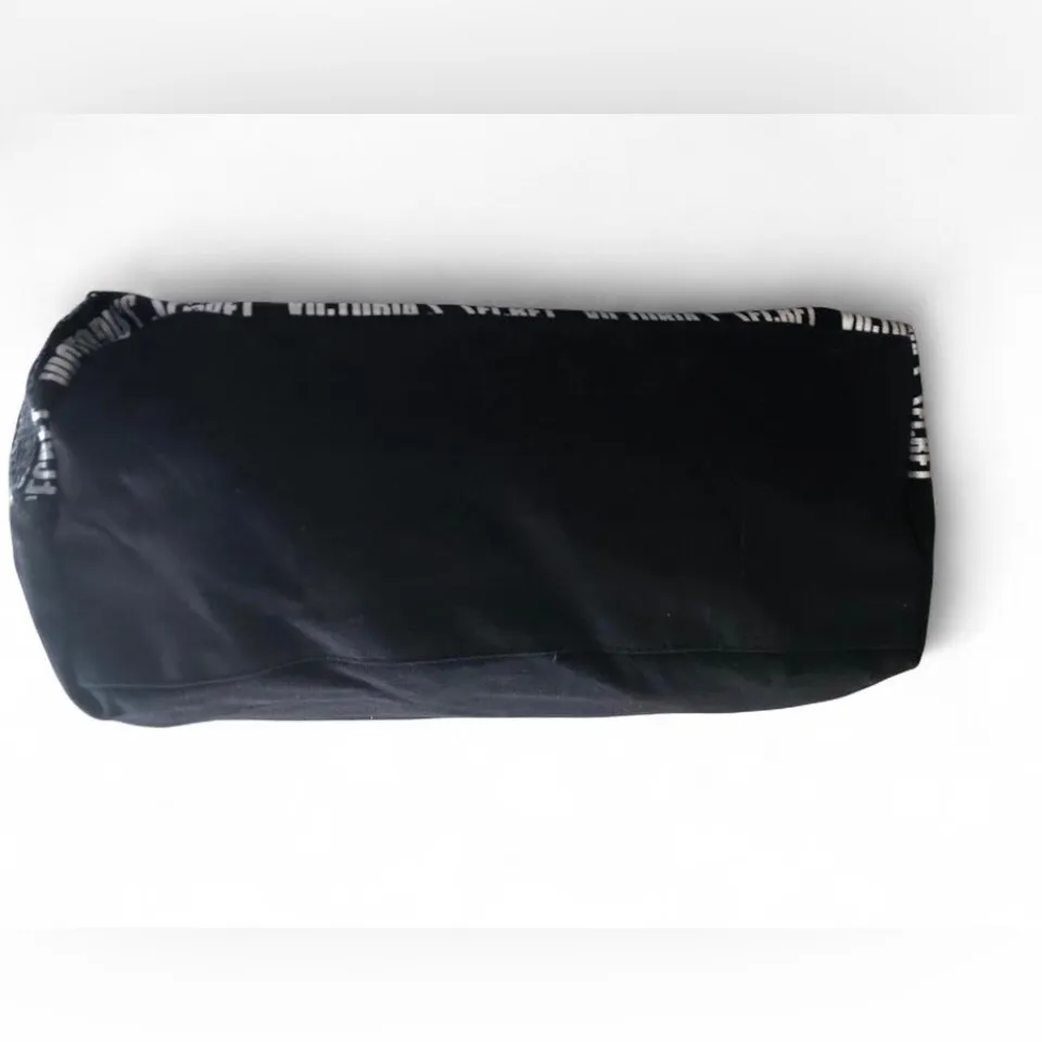 Victoria’s Secret Black Silver Sequin Bling Large Tote Weekender Bag Limited Ed. - Image 6