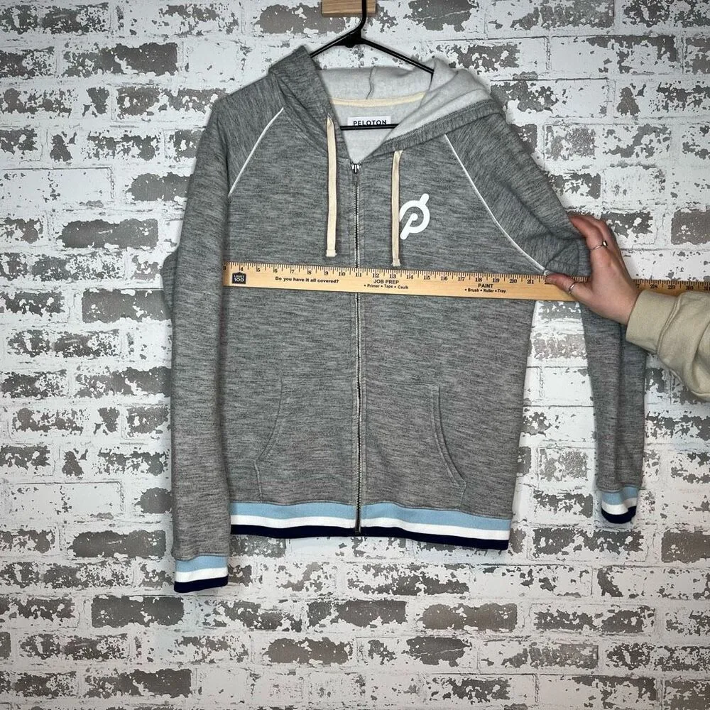 Peloton | women gray full zip hoodie - Image 5