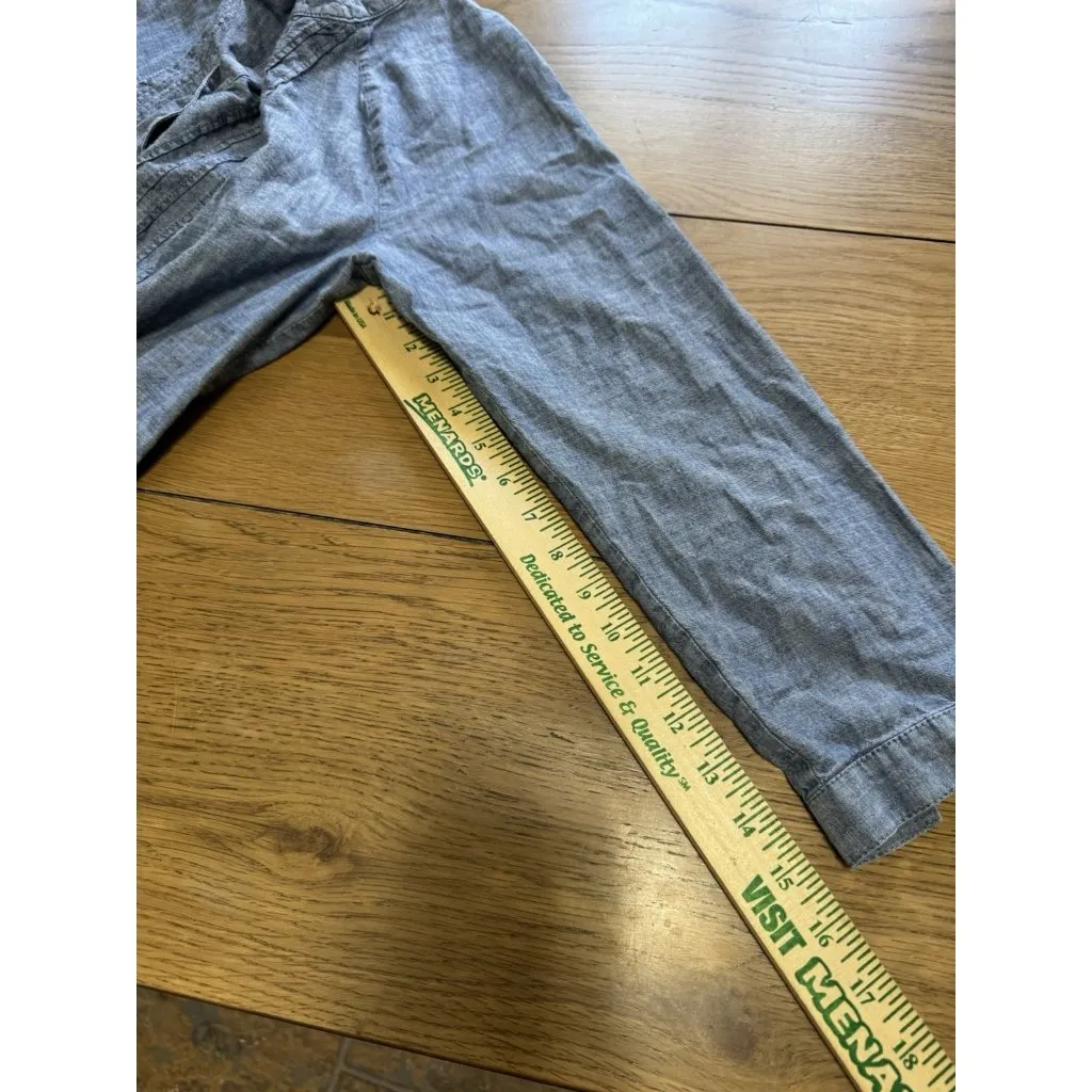 J.‎ Jill Shirt Women Large Blue Chambray Tunic Long Sleeve Button - Image 7