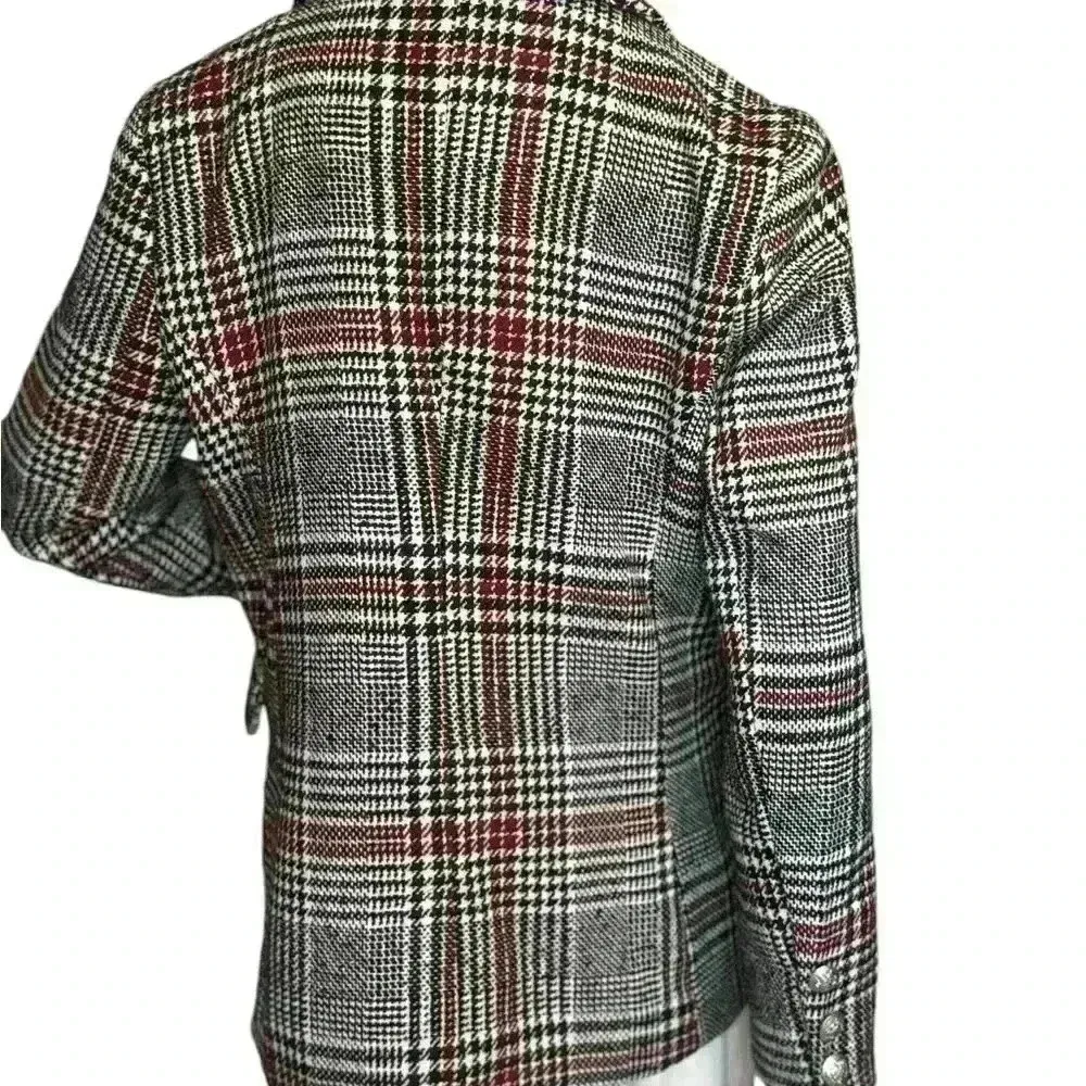 Bagatelle Collection Plaid Blazer Multicolored. - Image 7