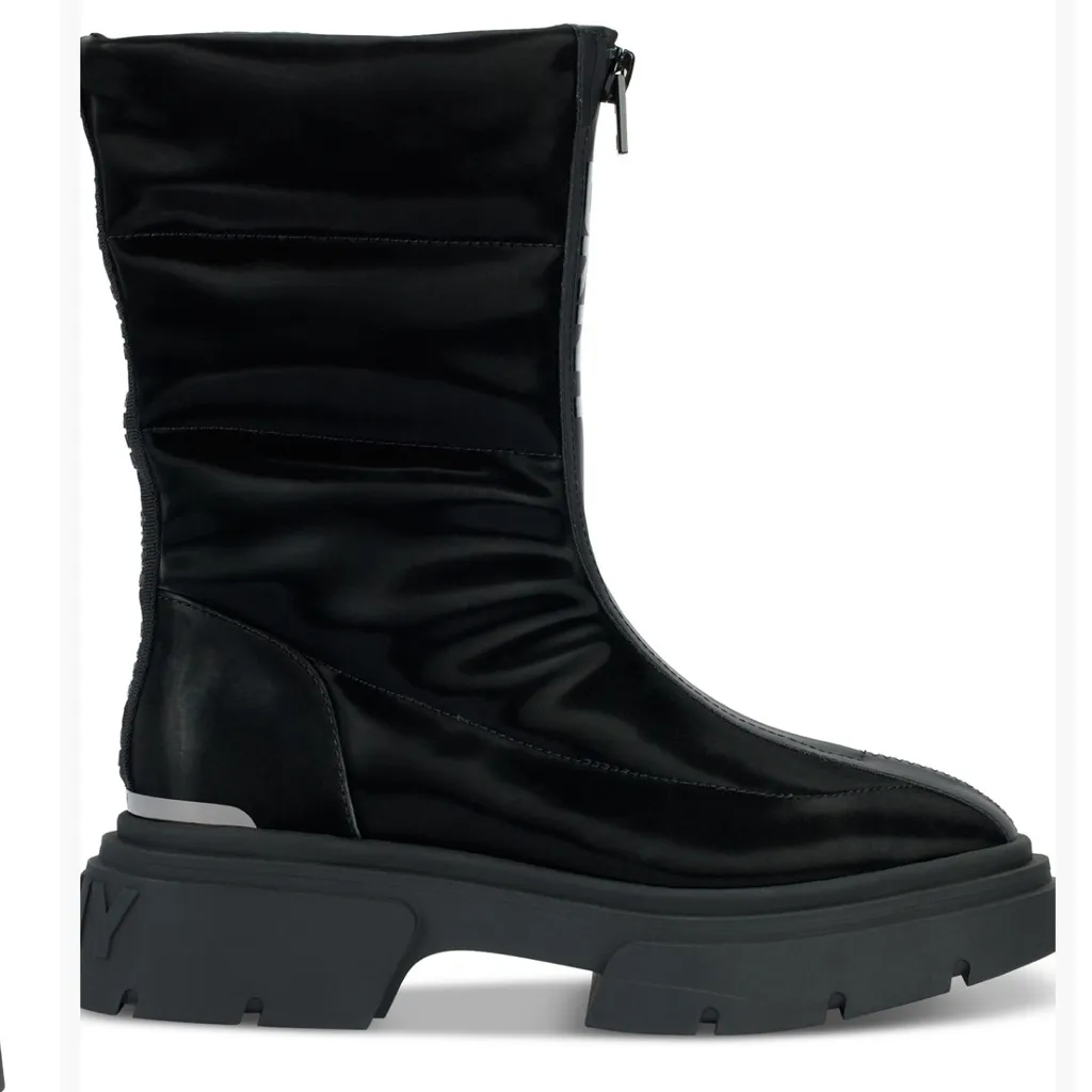 NEW $286 DKNY Women's Fiza Zipper Boots Black  sz -8.5 - Image 3