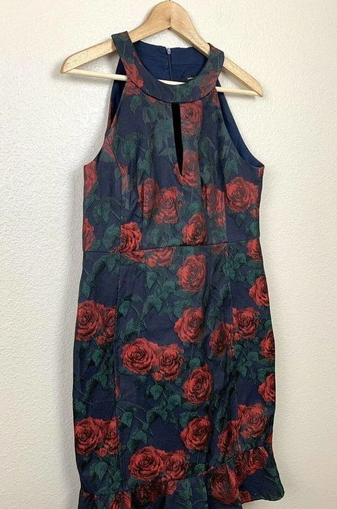 Nanette Lepore Rose Jacquard Halter Dress 8 - Image 3