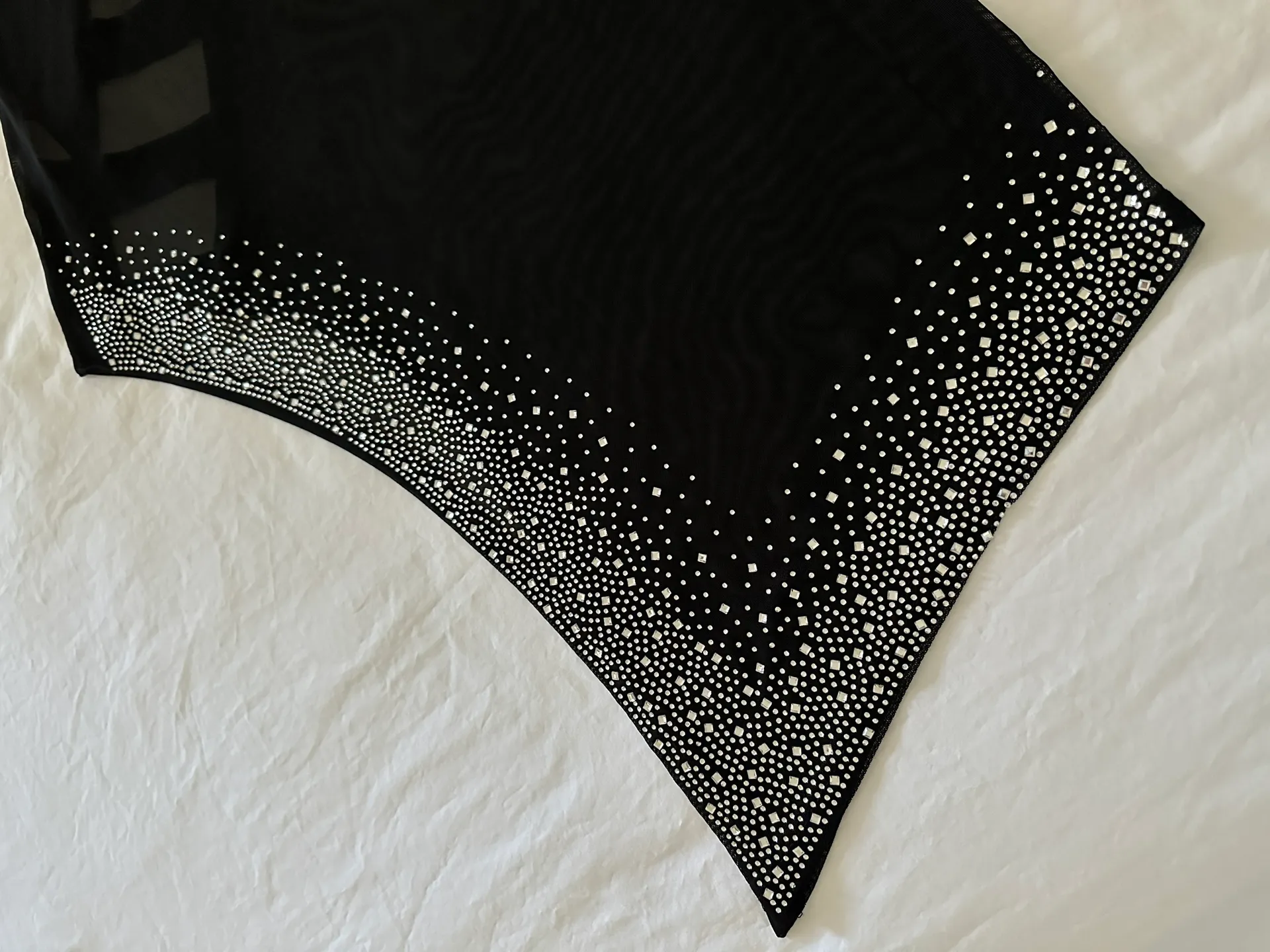 Sexy Sheer Rhinestones Long Sleeve Clubwear Party Evening Cocktail Dress XXL Black - Image 2