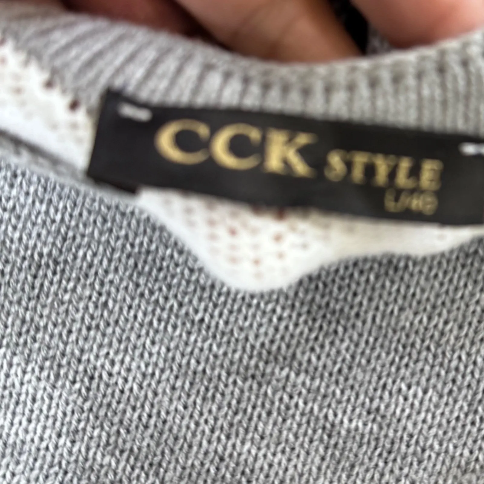 CCK STYLE Women's Gray Fair Isle Knit Sweater L/G Wool Blend Casual Size undefined - Image 4