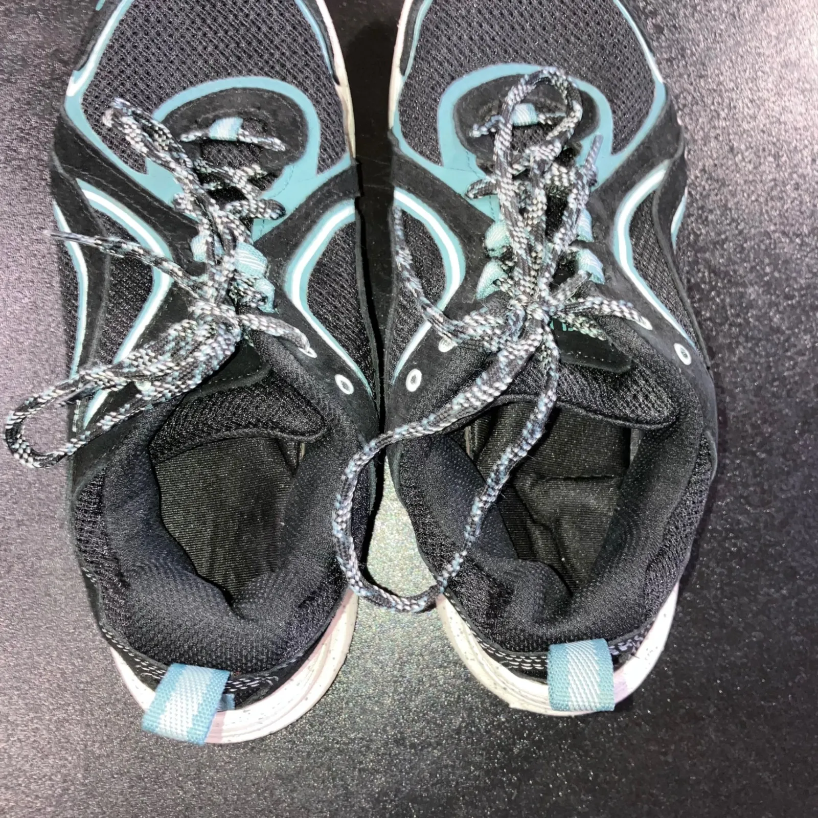 Ryka Sky Walk Trail Sneakers Women 8.5 Black Teal Lace Up Athletic Shoes - Image 6