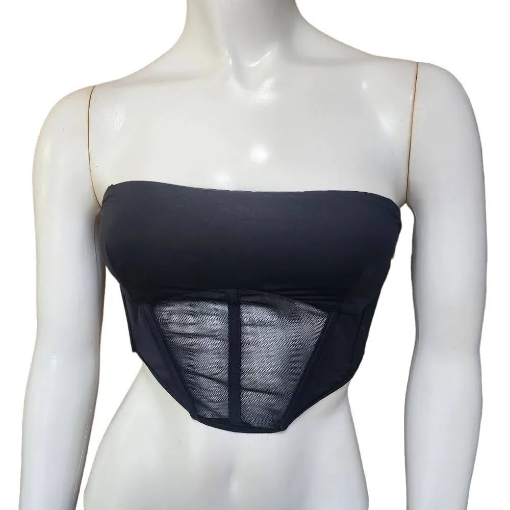 Meshki Black Cropped Corset (XS) - Image 2