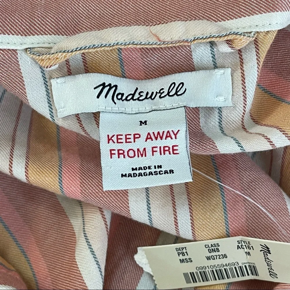 Madewell Bedtime Pajama Top in Rainbow Stripe M - Image 7