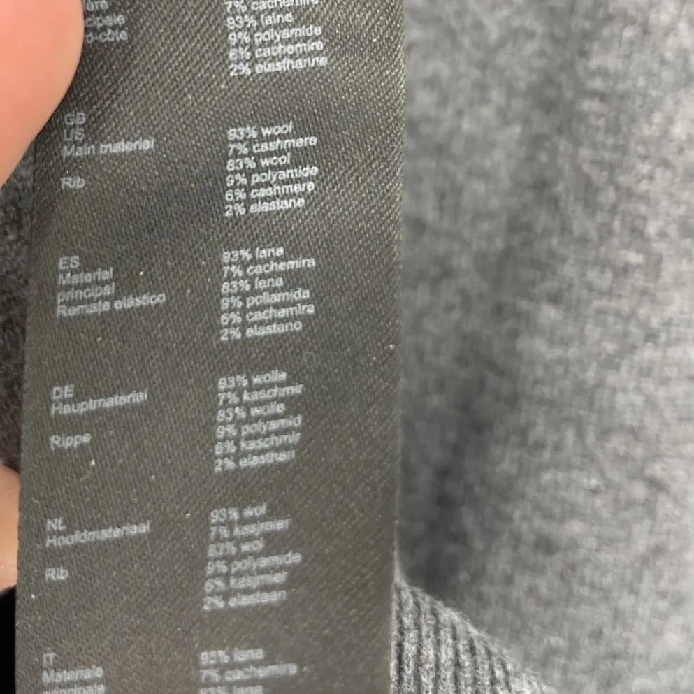 Maje Sleeveless Tank Sweater Vest Wool Cashmere Jeweled Collar Gray Size 2 US M - Image 5