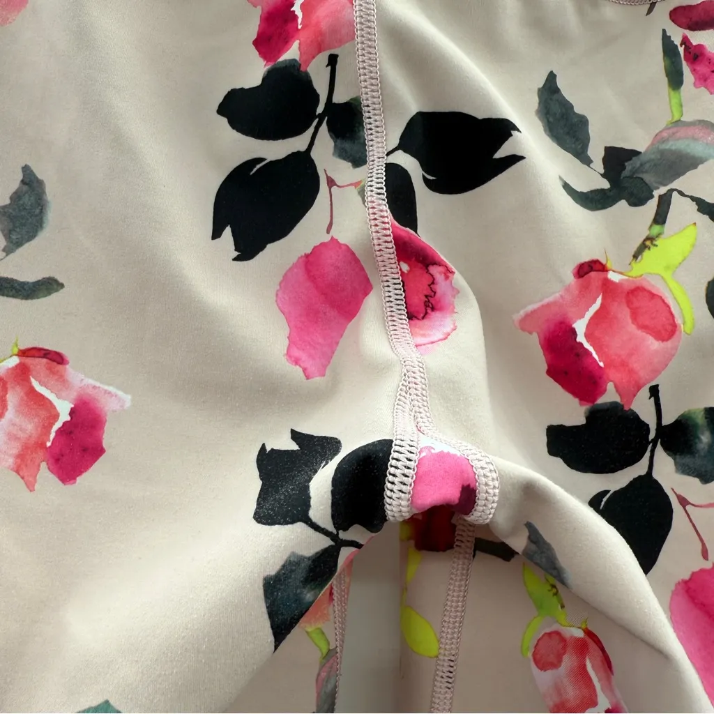 Athleta Elation 7/8 Tight Painted‎ Flower Orchid Pink Print Mid Rise Leggings S - Image 12