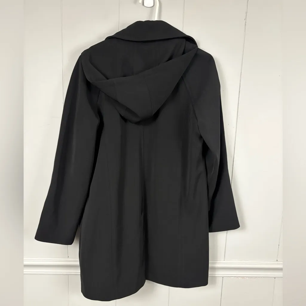 London Fog Black Rain Jacket Detachable Hood With Rain Gear Hooks SP Outdoor - Image 4