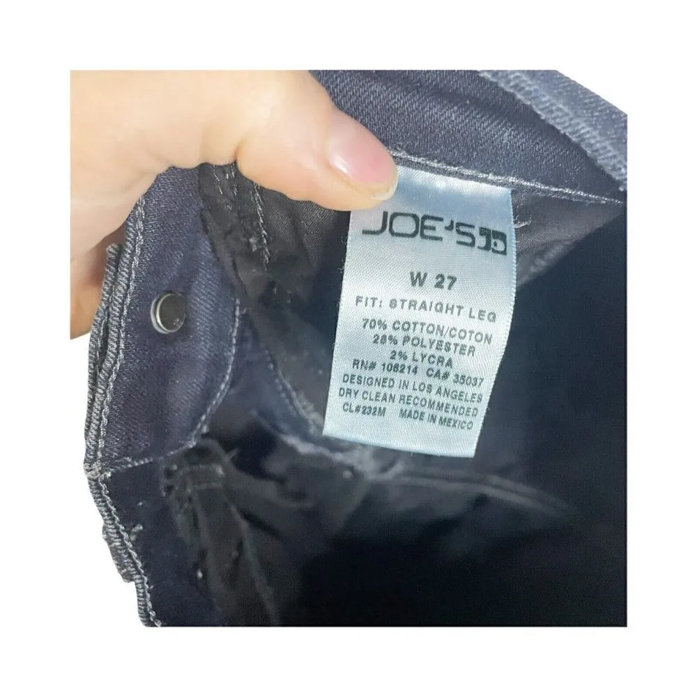 Joes Jeans Womens Size 27 Blue Dark Wash Mid Rise Straight Leg Jeans Stretch - Image 5