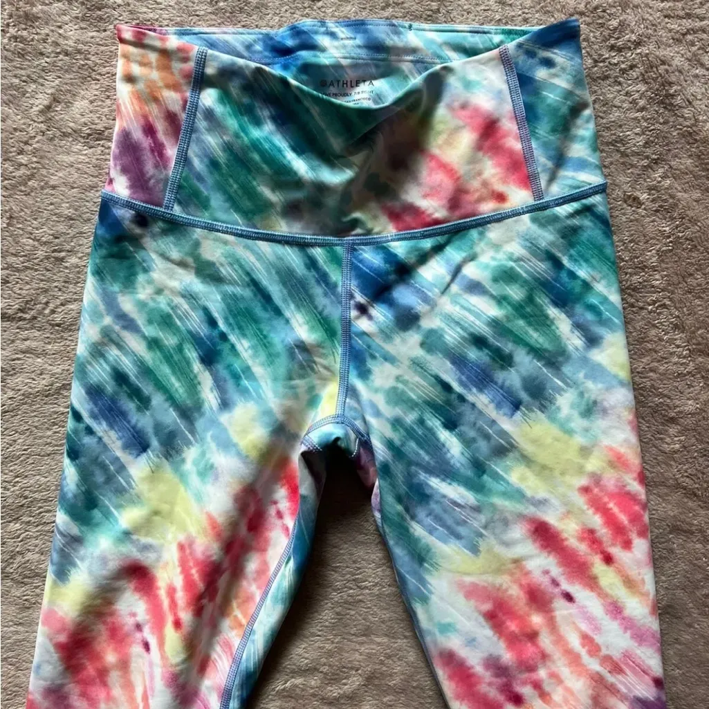 Athleta Love Proudly High Rise‎ 7/8 Tight, Colorful Tie Dye, Size XSmall - Image 3