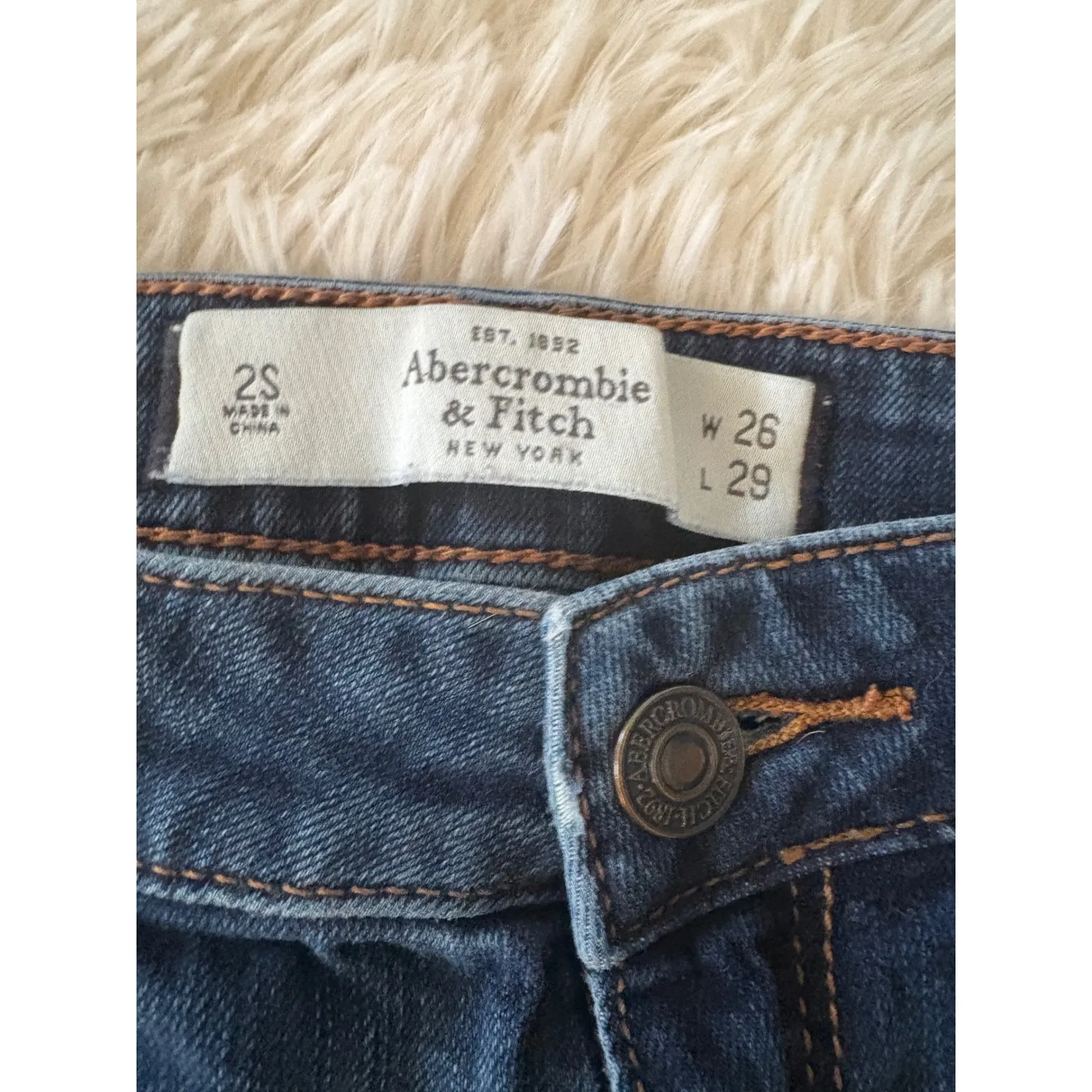 Abercrombie & Fitch Womens Dark Wash Denim Jeans Size‎ 26 Skinny Casual - Image 6