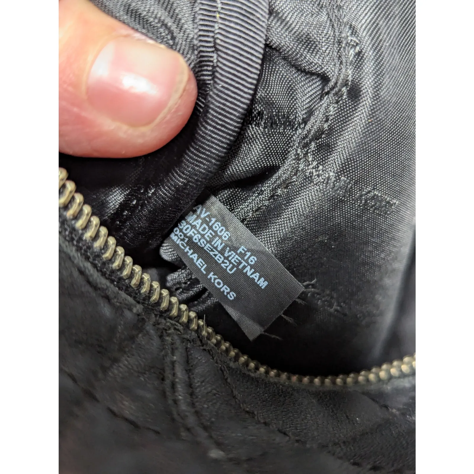 Michael Kors Rhea Medium Quilted Leather Backpack Black Rabbit Fur Womens Glam - Image 4