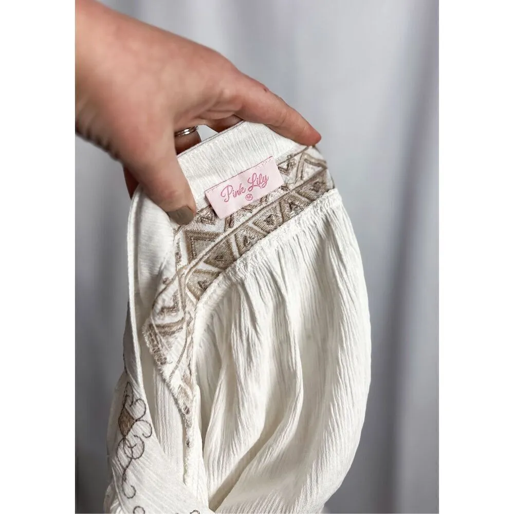 Pink Lily boho peasant top - Image 4