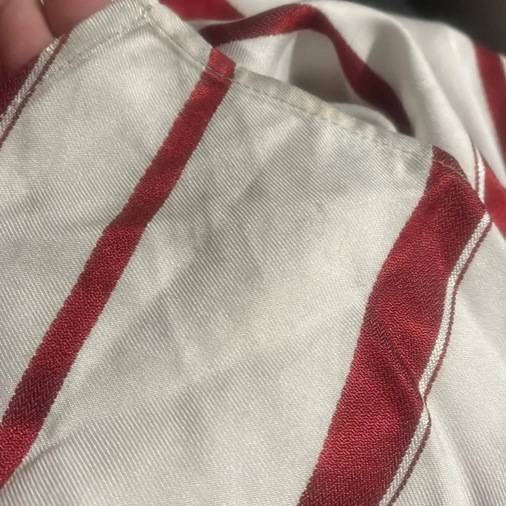 BANANA REPUBLIC Asymmetrical One Shoulder Stripe Dress Red White size 2 NWT $158 - Image 6